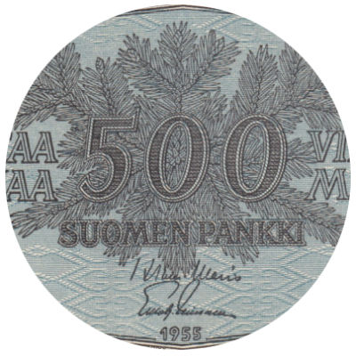 500 Markkaa 1955